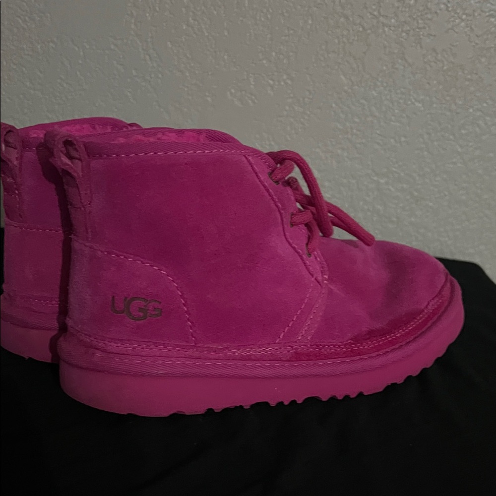 UGG Fuchsia Lace-Up Boots